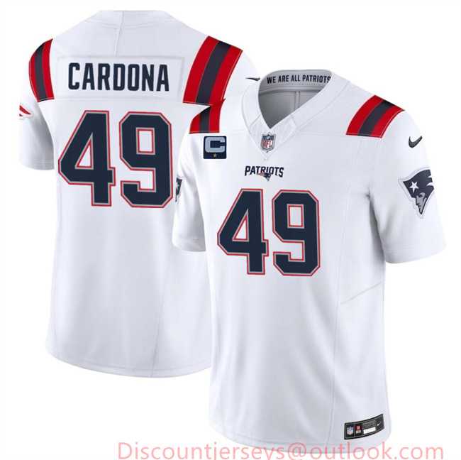 Men & Women & Youth New England Patriots #49 Joe Cardona White F.U.S.E. With 1-Star C Patch Vapor Limited Stitched Jersey,We sell and wholesale Men & Women & Youth New England Patriots #49 Joe Cardona White F.U.S.E. With 1-Star C Patch Vapor Limited Stitched Jersey on line form chian!